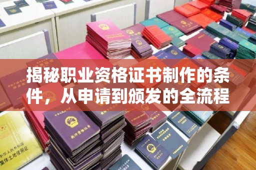 琼山揭秘职业资格证书制作的条件，从申请到颁发的全流程解析